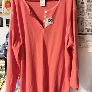 Quacker Factory Coral Long Sleeve Top